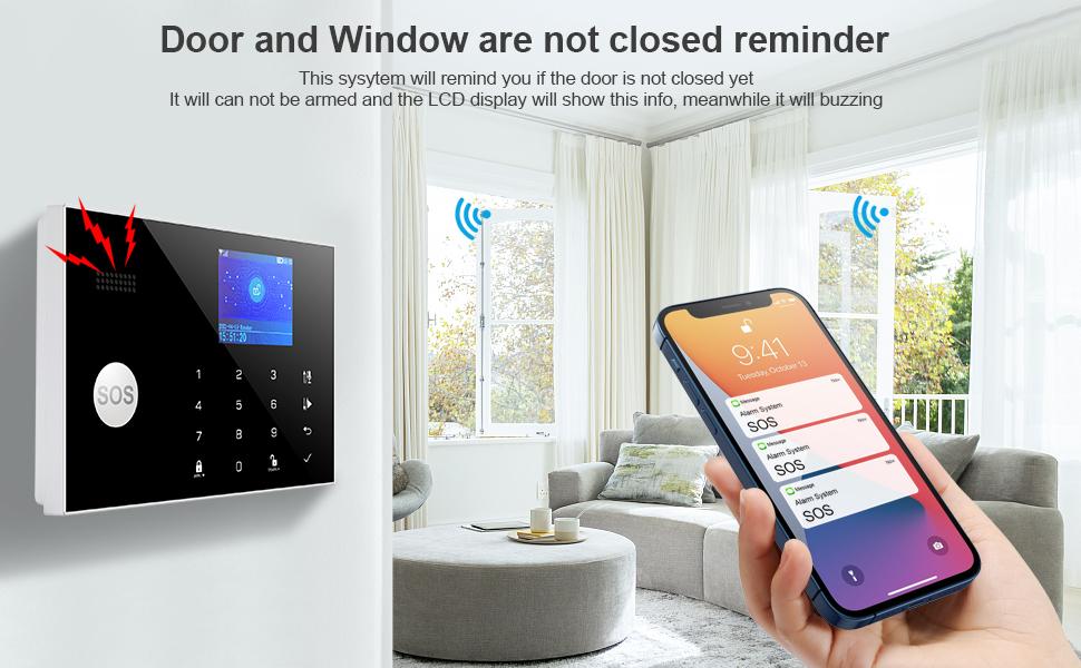 AS300 Smart Alarm System with LCD Control Panel