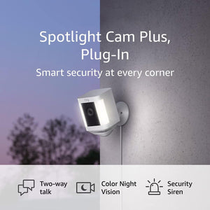 SPR100 Ring Spotlight Camera Plus  (Works with Alexa and Google Assistant)