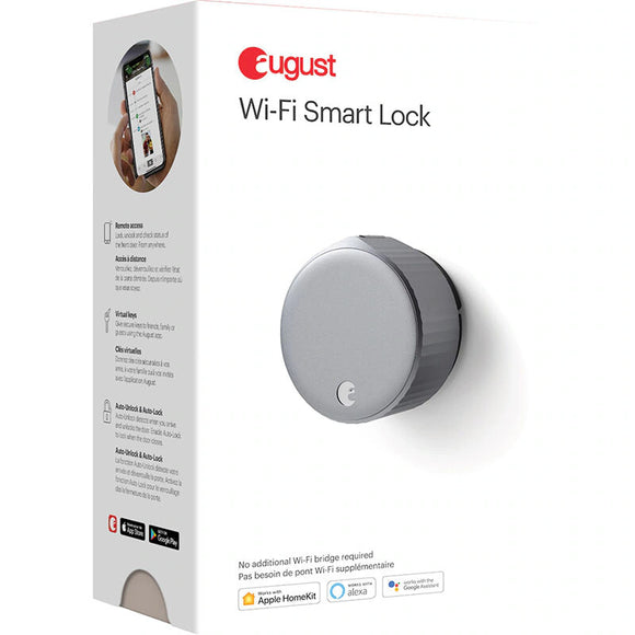 AUG400 August Wi-Fi, (4th Generation) Smart Lock – Fits Your Existing Deadbolt in Minutes