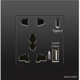 SK200 Square Wall Socket with USB/Type C