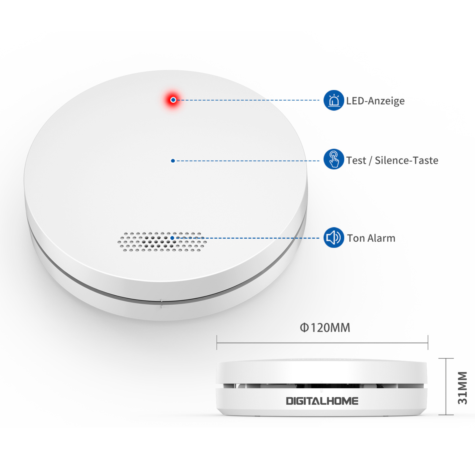 SD120 Smart Smoke Detector 10-yr battery life – Digitalhome.ph