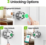 BT410 Smart Fingerprint Door Knob with App Control