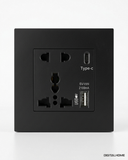 SK200 Square Wall Socket with USB/Type C