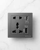 SK200 Square Wall Socket with USB/Type C