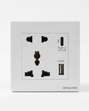 SK200 Square Wall Socket with USB/Type C