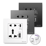 SK200 Square Wall Socket with USB/Type C - shop_name