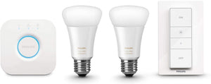 PHHUE550 Philips Hue 2-Smart Bulb Starter Kit (2 White Ambiance LED Bulbs, Hub, Dimmer) - digitalhome.ph