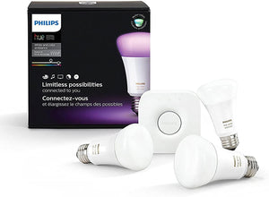 PHHUE560 Philips Hue 3-Smart Bulb Starter Kit (3 LED White/Colored Ambiance Bulbs and 1 Hub; works with Alexa, Apple Home Kit, Google Home) - digitalhome.ph